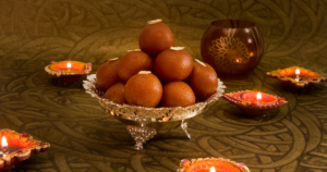 'Gulab Jamun' comes from 'Gulab', meaning rose, and 'Jamun', a fruit in India.